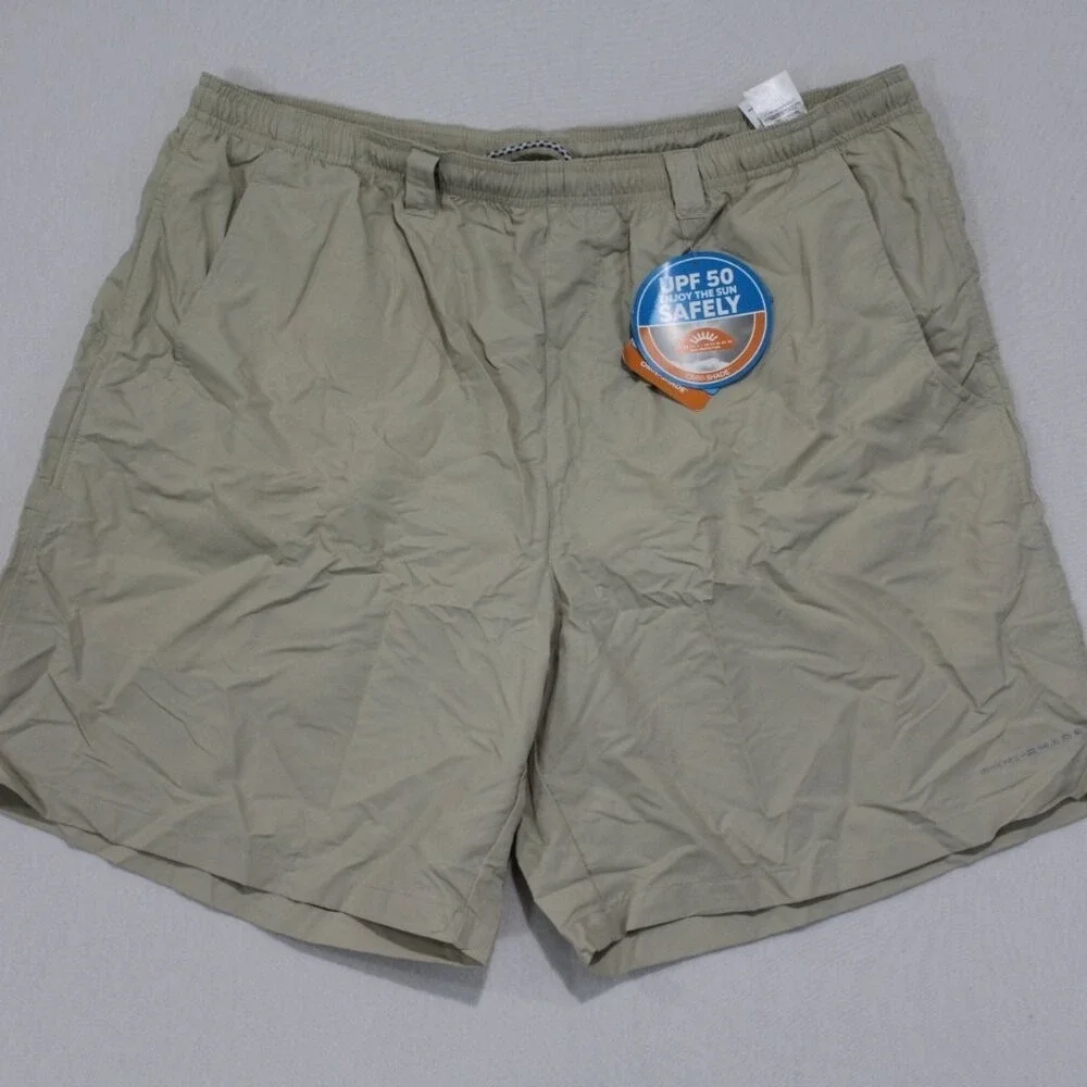 Columbia Men Tan UPF 50 Shorts Casual Board Shorts Size 1X